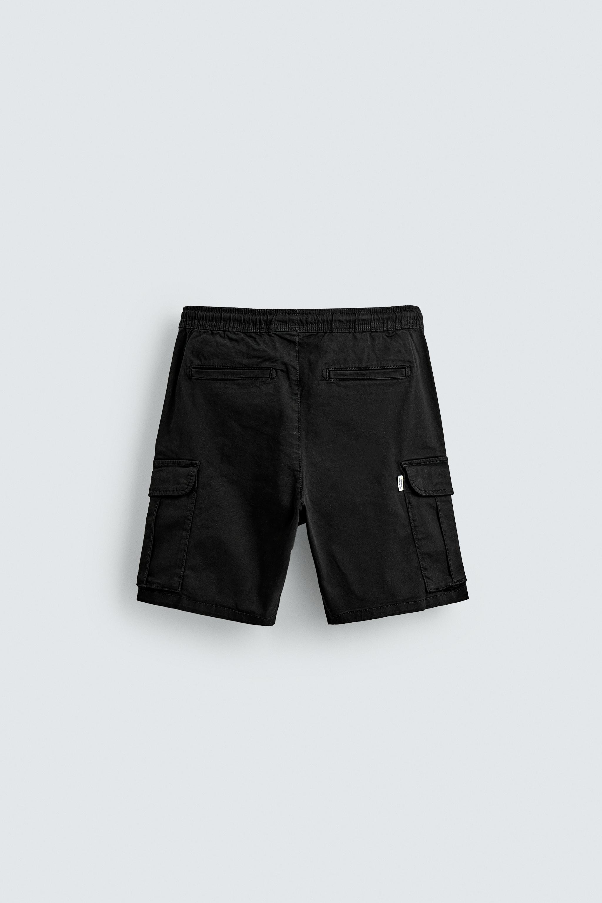 RELAXED FIT WASHED CARGO SHORTS
